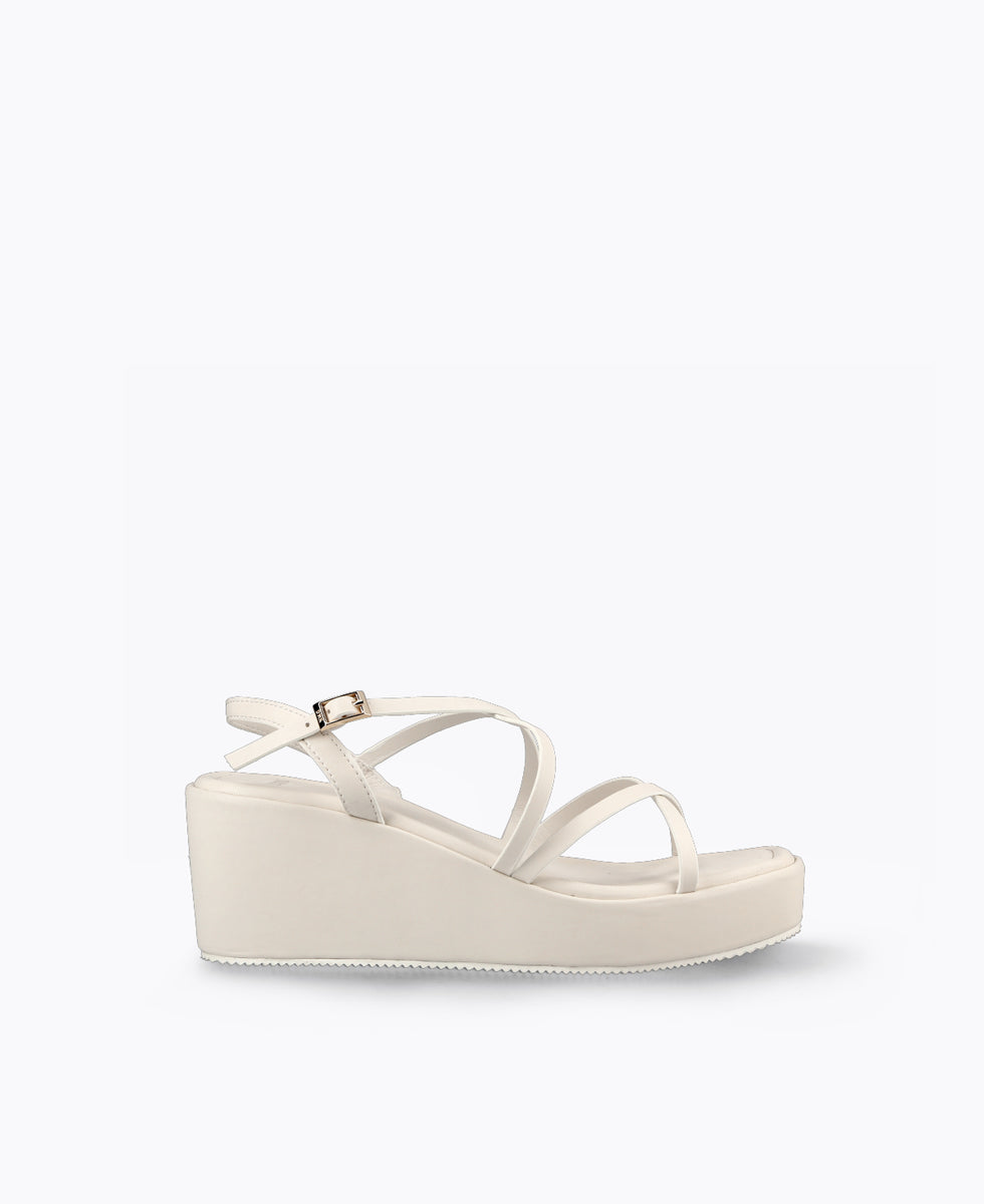 White hot sale platform wedge