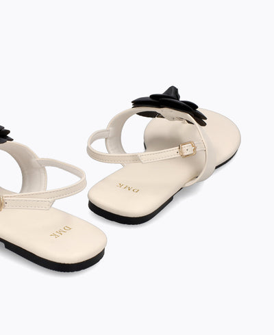 Louisa Thong Flat Sandals - Beige