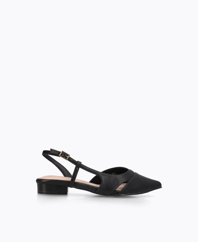 Ferlyn Slingback Flat Pumps - Black