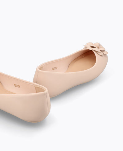 Candice Ballerina Flats - Beige