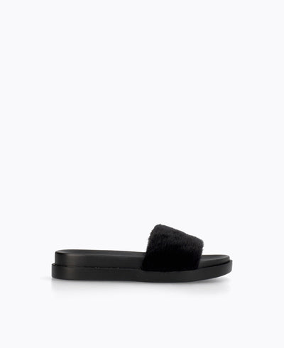 Gracia Slide Sandals - Black