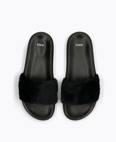 Gracia Slide Sandals - Black