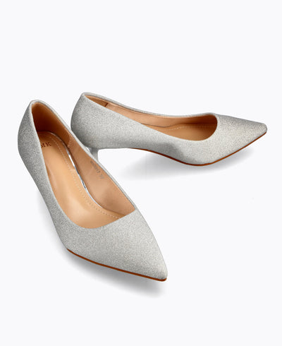 Sierra Heel Pumps - Silver