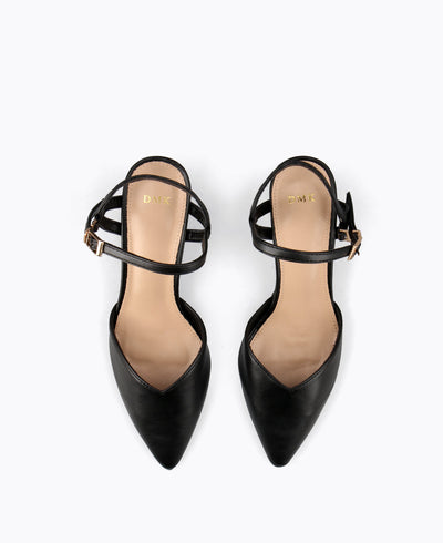 Margot Block Heel Pumps - Black