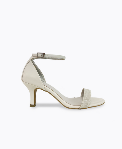 Ashley Heel Sandals - Silver