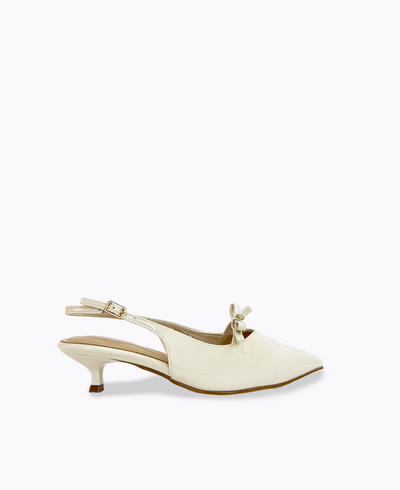 Madelyn Slingback Heel Pumps - Beige