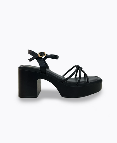 Paige Platform Heel Sandals - Black