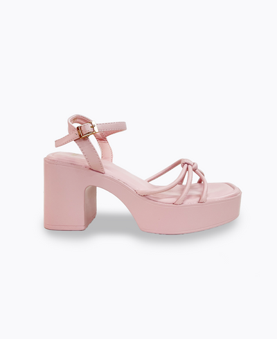 Paige Platform Heel Sandals - Pink