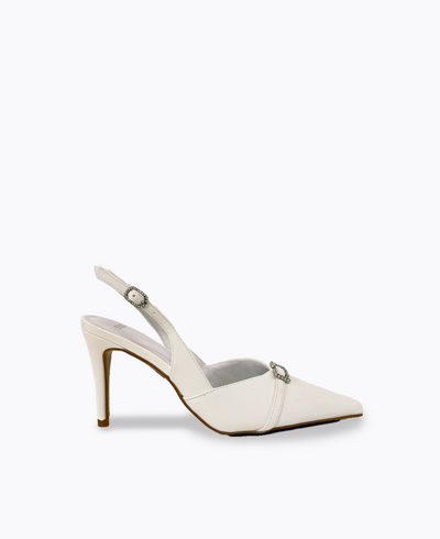 Luna Slingback Heel Pumps - Beige