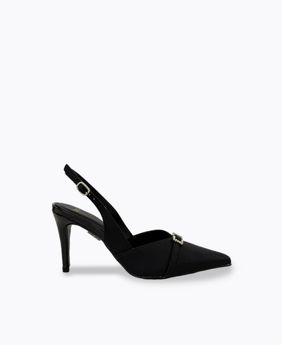 Luna Slingback Heel Pumps - Black