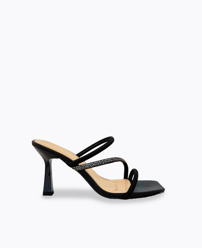 Adalyn Heel Sandals - Black