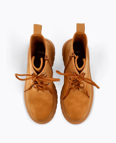 Lyon Combat Boots - Camel