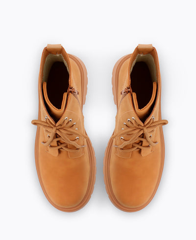 Lyon Combat Boots - Camel