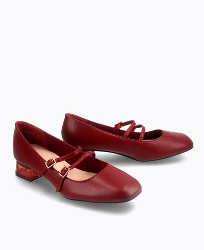 Carrie Mary Janes - Matte Red