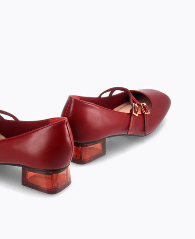 Carrie Mary Janes - Matte Red