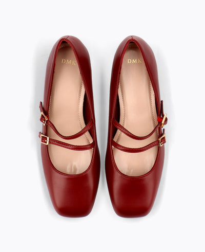 Carrie Mary Janes - Matte Red