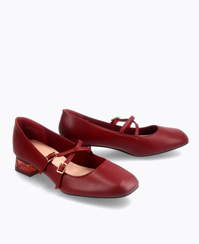 Carrie Mary Janes - Matte Red