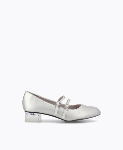 Carrie Mary Janes - Matte Silver