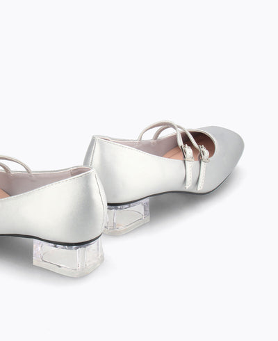 Carrie Mary Janes - Matte Silver