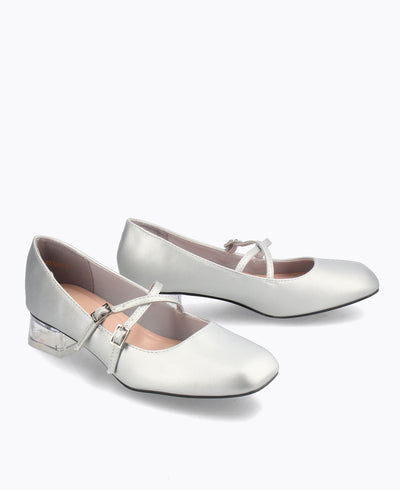 Carrie Mary Janes - Matte Silver