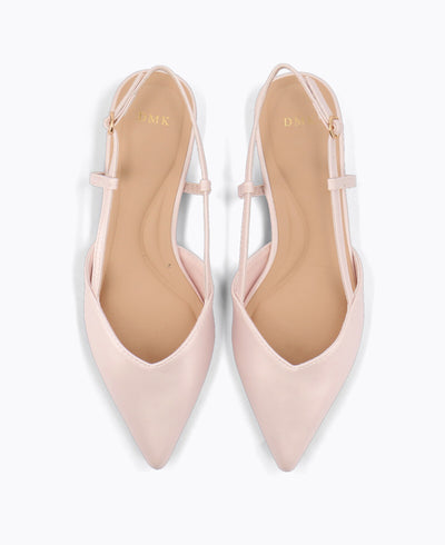 Brianna Slingback Flat Pumps - Pink