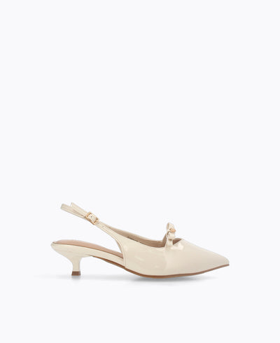 Madelyn Slingback Heel Pumps - Beige