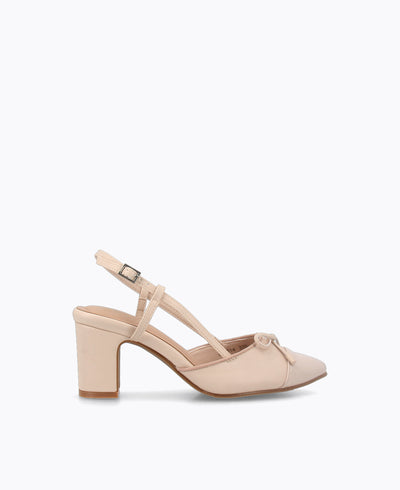 Hadley Slingback Heel Pumps - Beige