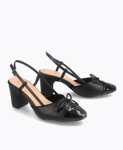 Hadley Slingback Heel Pumps - Black