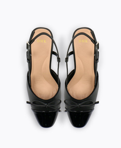 Hadley Slingback Heel Pumps - Black