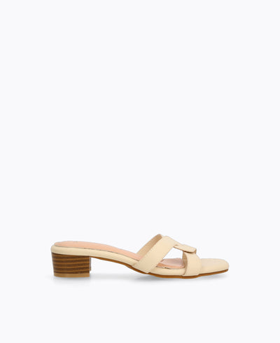 Aria Heel Sandals - Beige