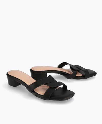 Aria Heel Sandals - Black