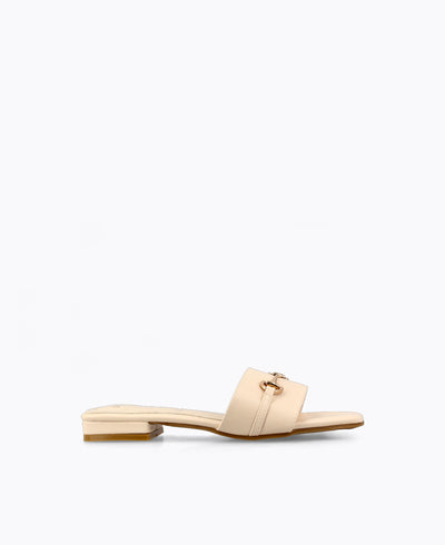 Olivia Flat Sandals - Beige