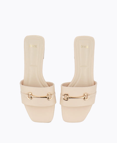 Olivia Flat Sandals - Beige