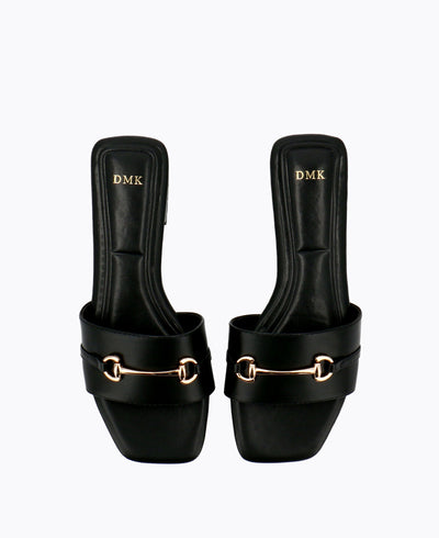 Olivia Flat Sandals - Black