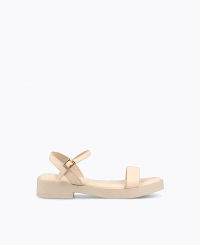 Teagan Platform Sandals - Beige