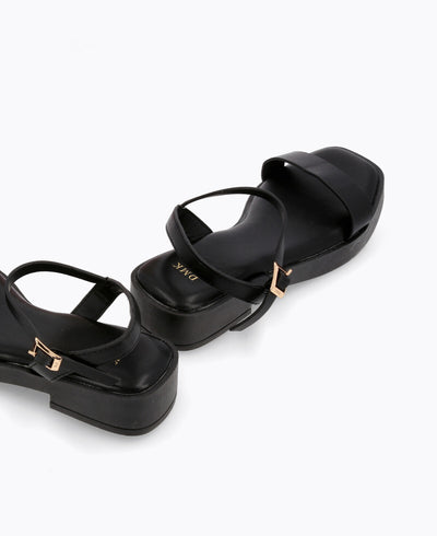 Teagan Platform Sandals - Black