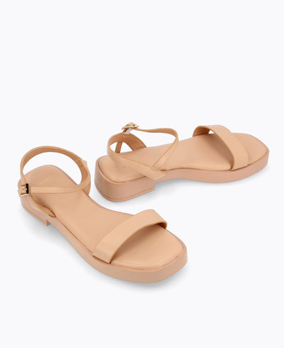 Teagan Platform Sandals - Nude