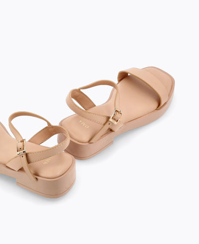 Teagan Platform Sandals - Nude