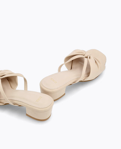 Chelsea Heel Sandals - Beige