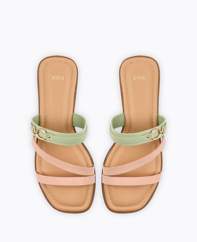 Aubrey Strappy Flat Sandals - Floral