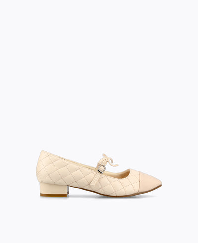 Bridget Ballerina Mary Janes - Beige