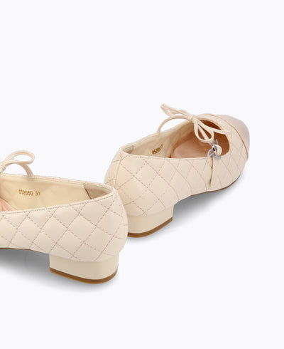 Bridget Ballerina Mary Janes - Beige