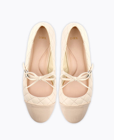 Bridget Ballerina Mary Janes - Beige