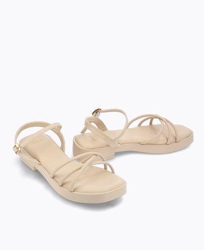 Lisa Platform Sandals - Beige