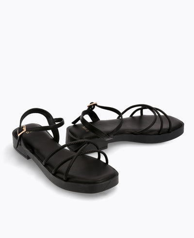 Lisa Platform Sandals - Black