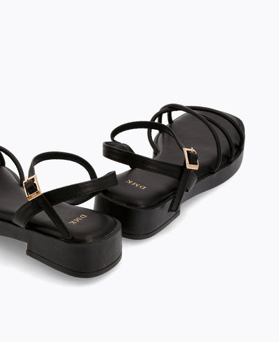 Lisa Platform Sandals - Black