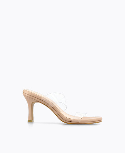 Skye Transparent Heel Sandals - Nude Pink