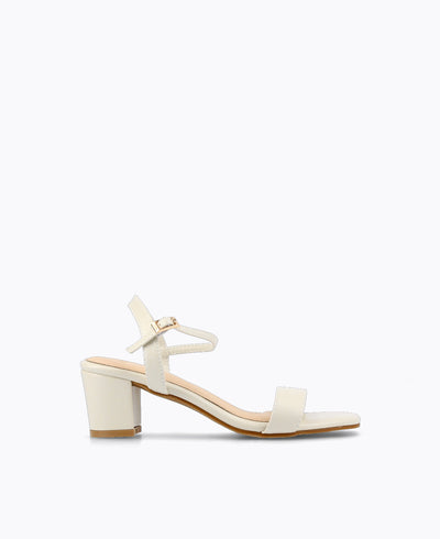 Evelyn Block Heel Sandals - Beige