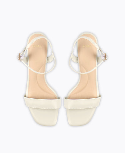 Evelyn Block Heel Sandals - Beige