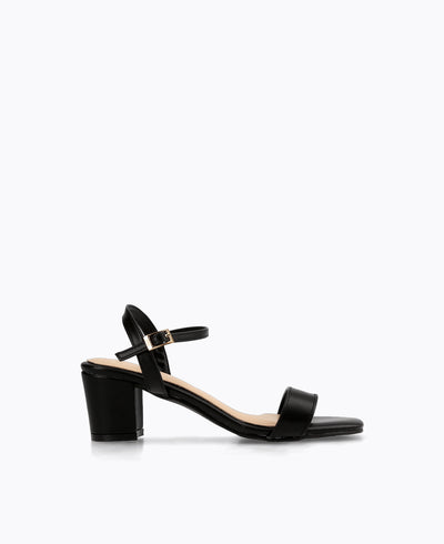 Evelyn Block Heel Sandals - Black